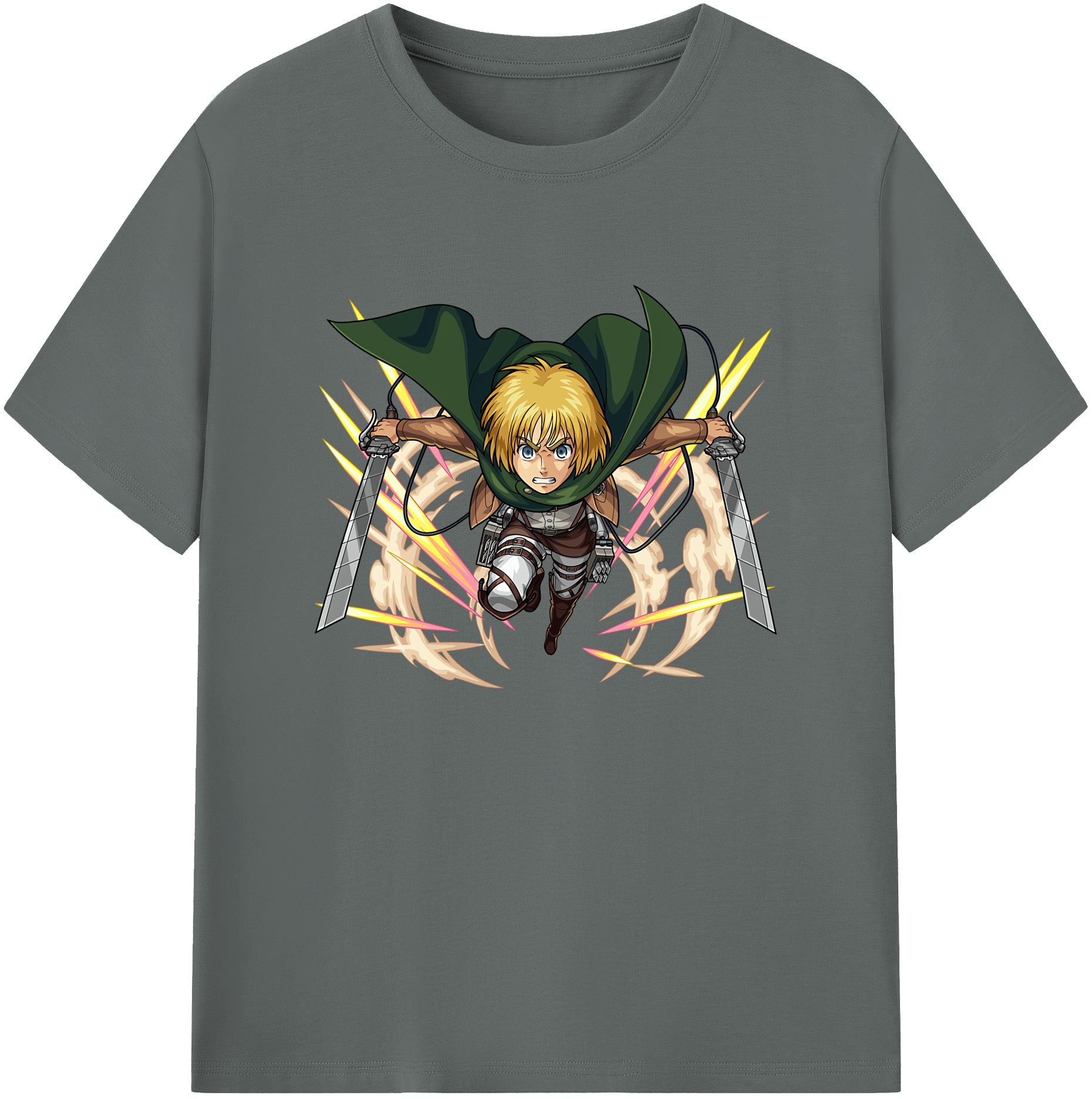 （画像用） 進撃の巨人 アルミン·アルレルト Attack on Titan Armin Arlert 綿100％ メンズ半袖Tシャツ｜肌触りやわらか＆通気性